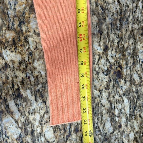 Charter Club Cashmere Orange Split Turtleneck Sweater Size S - Picture 7 of 8